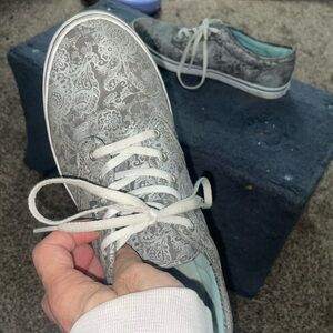 Vans Gray Paisley Women's Shoes